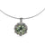 Thoscene Green Amethyst Silver Joy Pendant Necklace