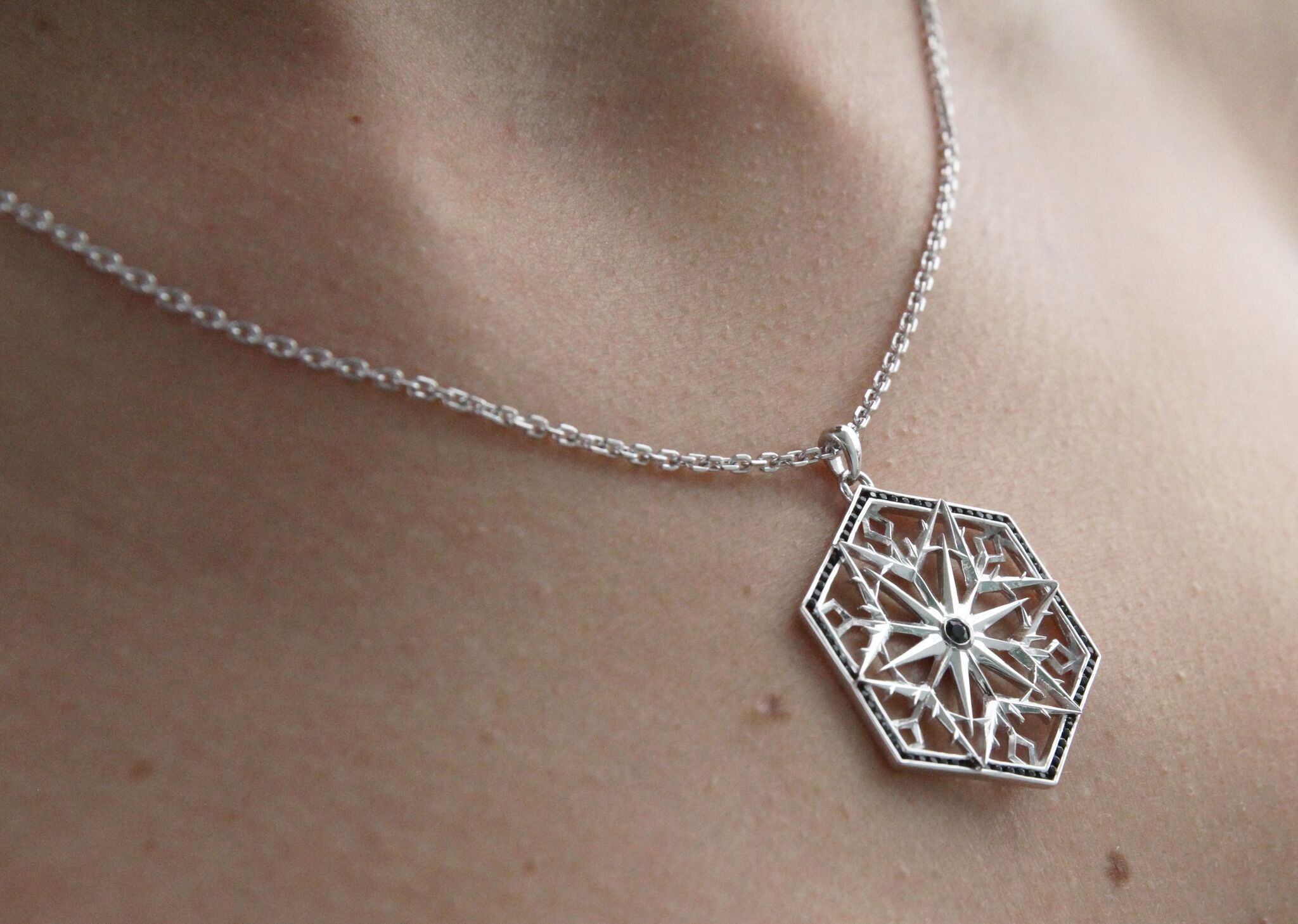 Snow Queen Sapphire Silver Necklace - John Brevard