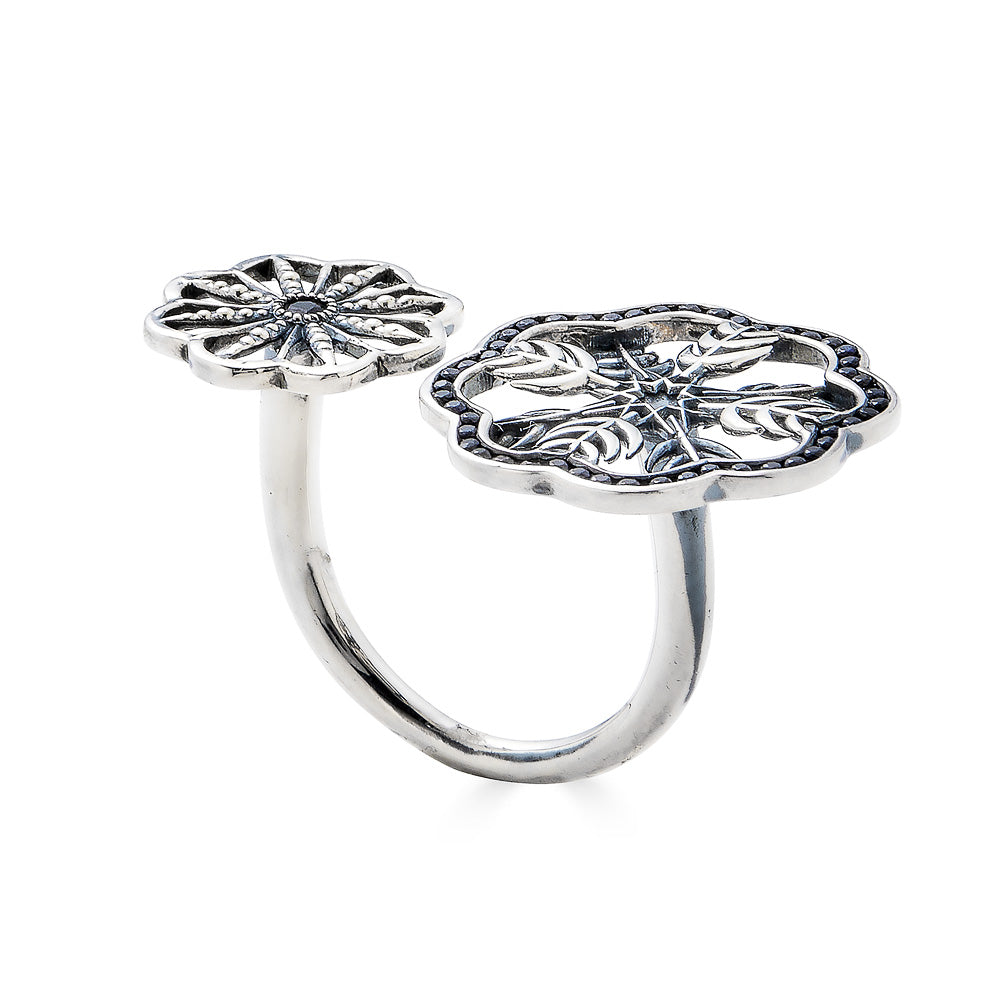 Snow Queen Sapphire Silver Ring - John Brevard