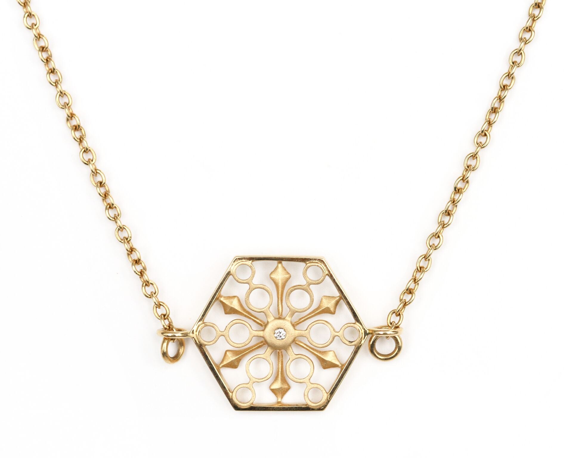 Snowflakes Power Gold Necklace - John Brevard