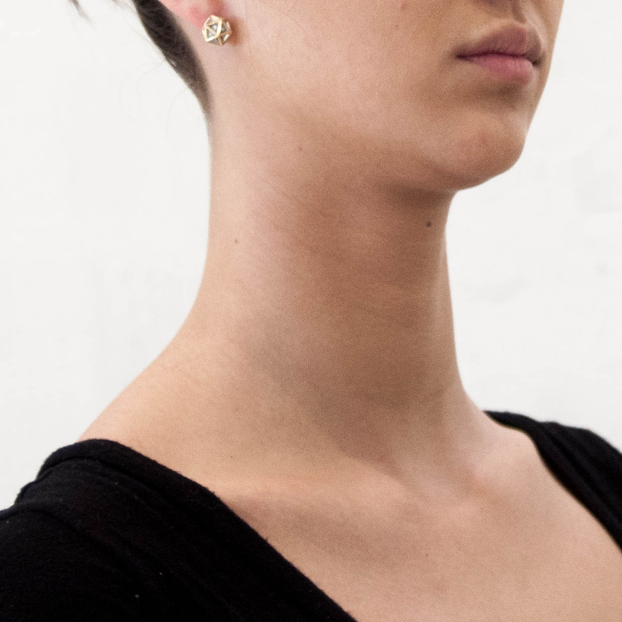 Icoso Diamond 18k Gold Stud Earrings - John Brevard