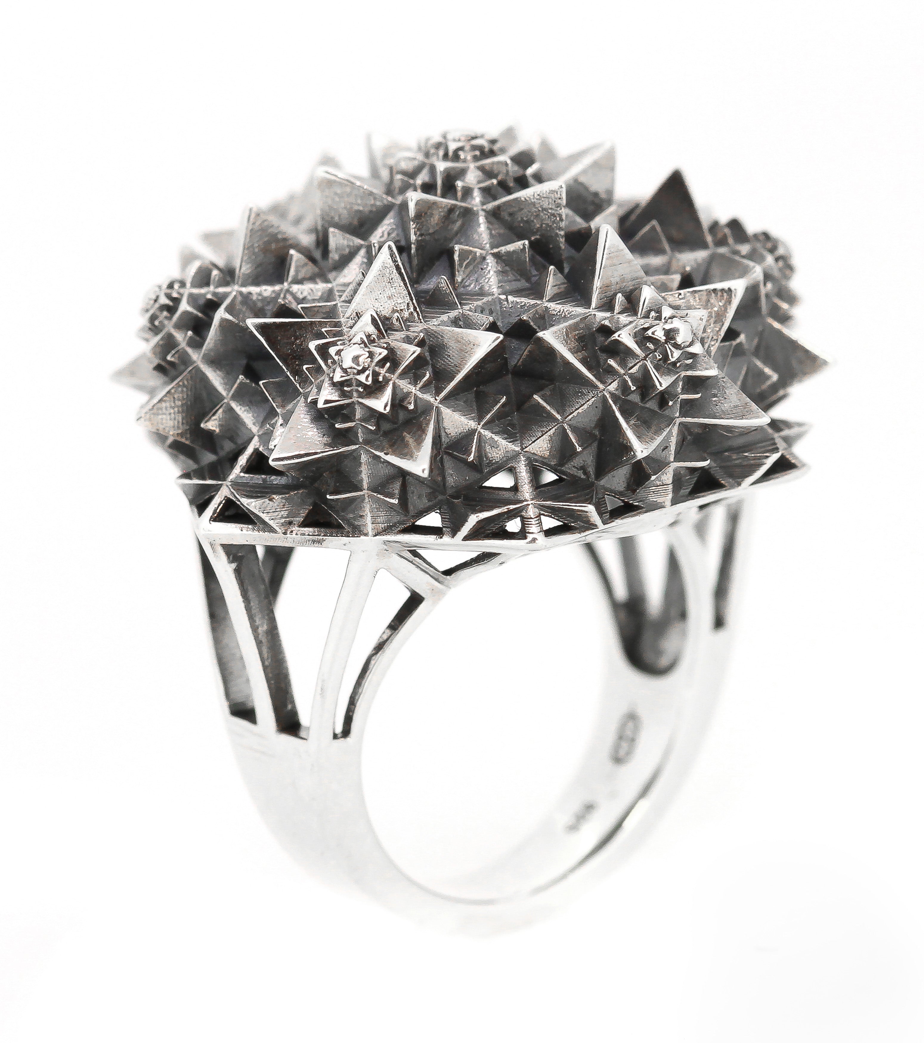 Thoscene Fractal Silver Ring - John Brevard