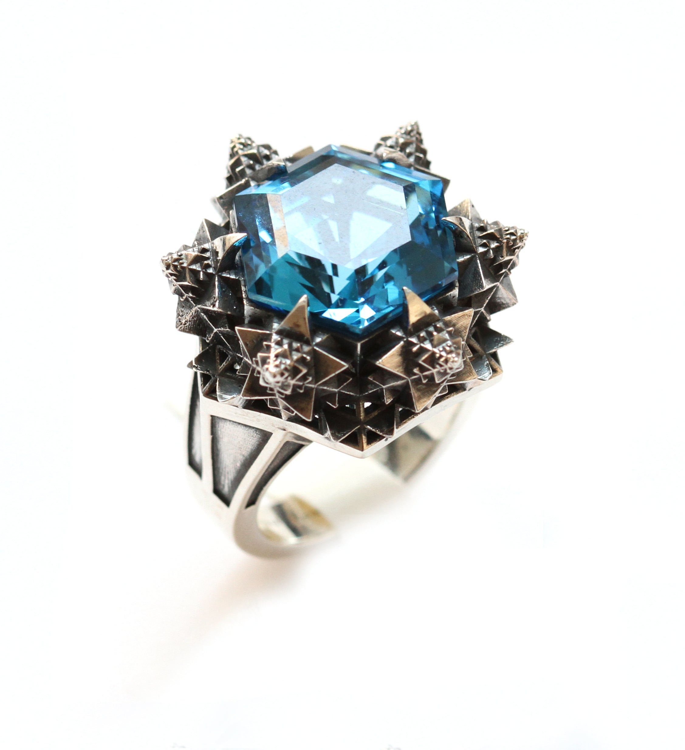 Thoscene Blue Topaz Ring - John Brevard