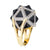 Icoso White Diamond Black Sapphire Pyramids Gold Ring - John Brevard