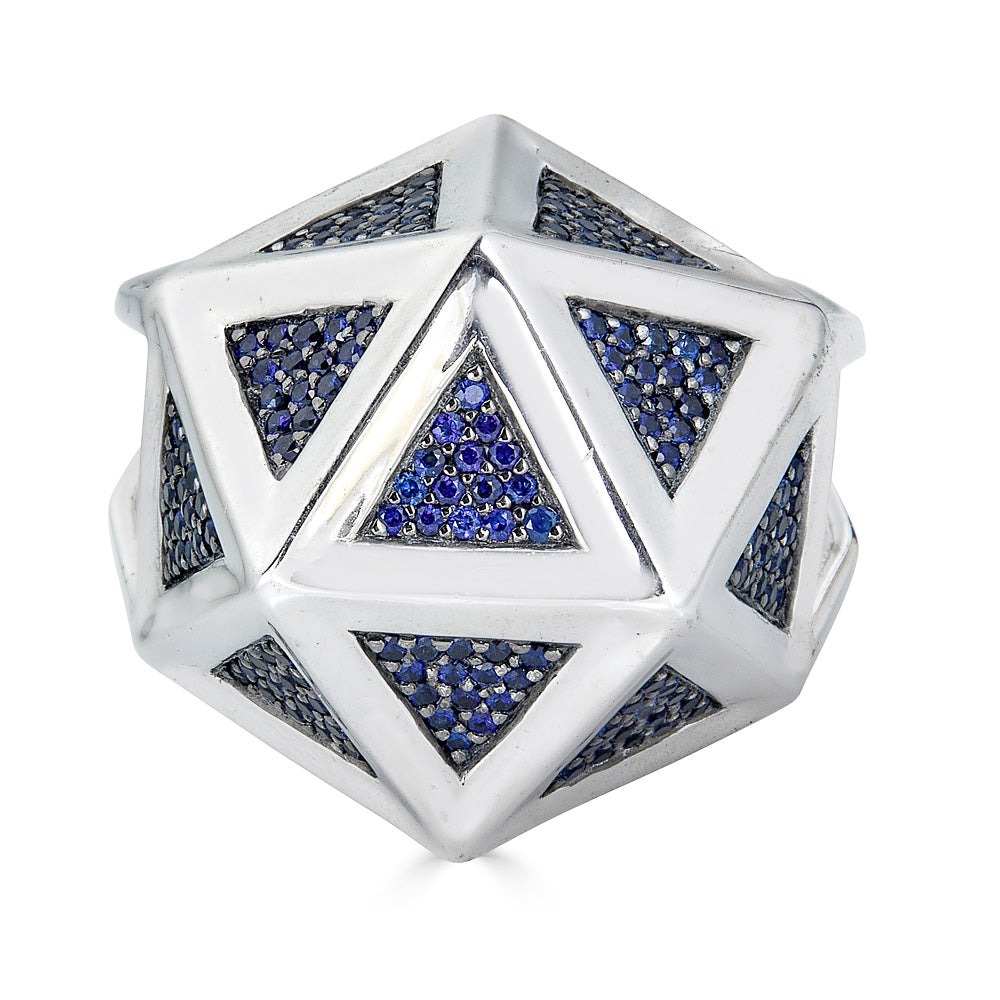 Icoso Blue Sapphire Silver Ring - John Brevard