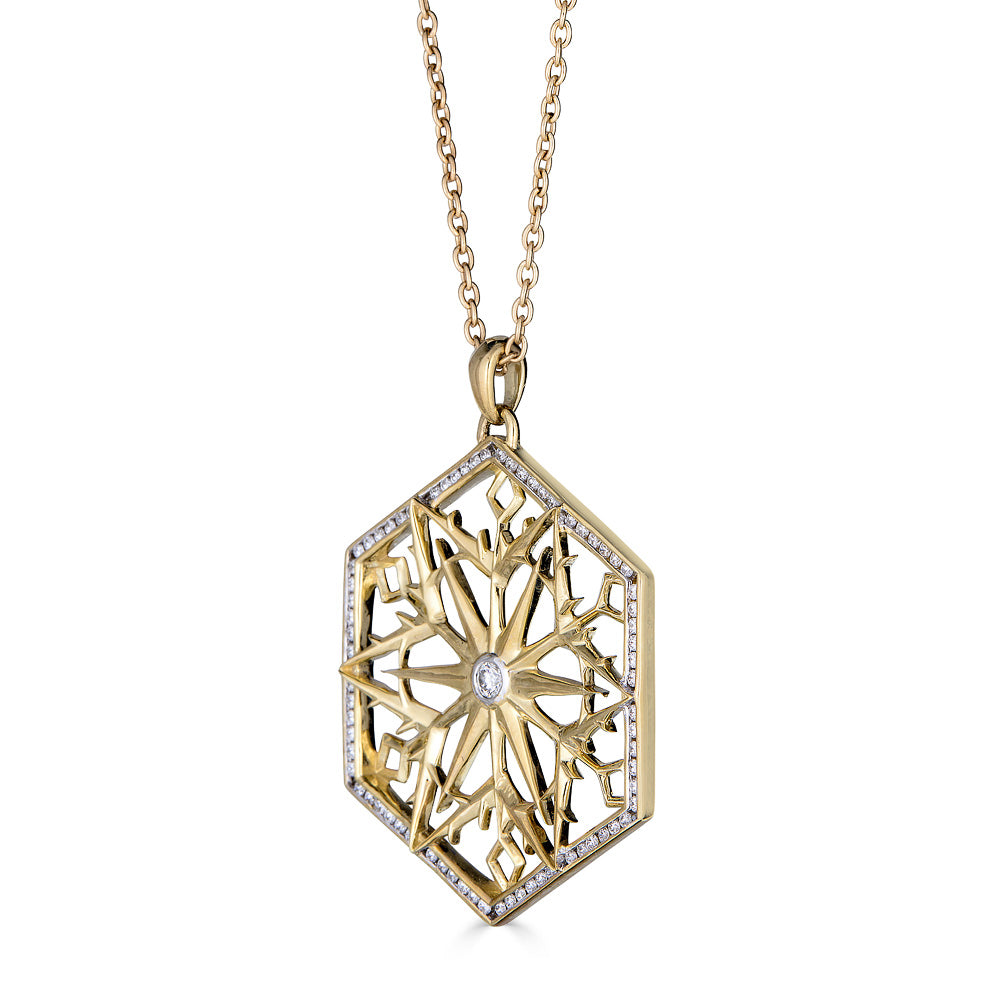 Snow Queen Diamond and 18k Gold Diamond Necklace - John Brevard