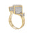 Fractality Diamond Cubes Gold Ring