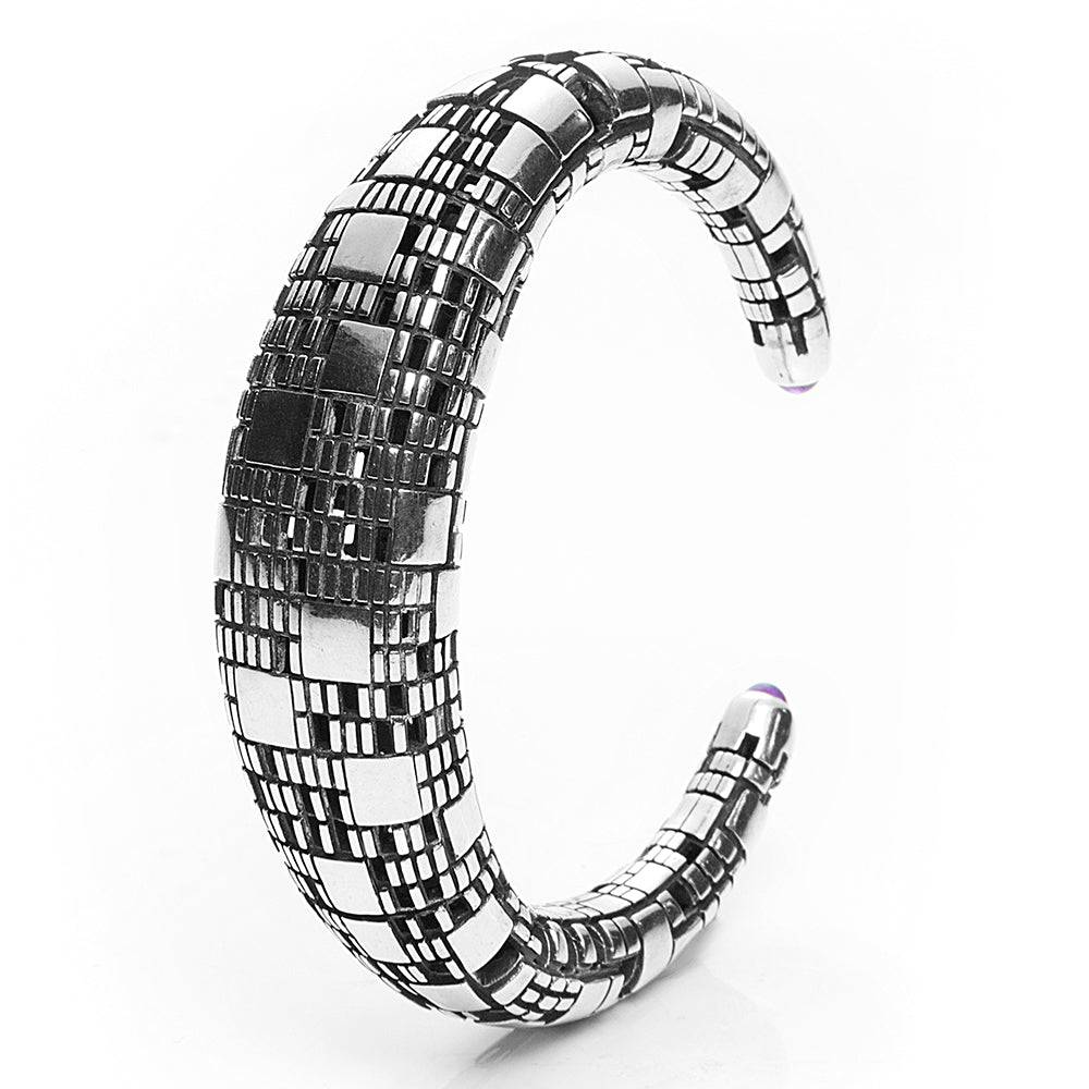 cubic geometry cuff bracelet