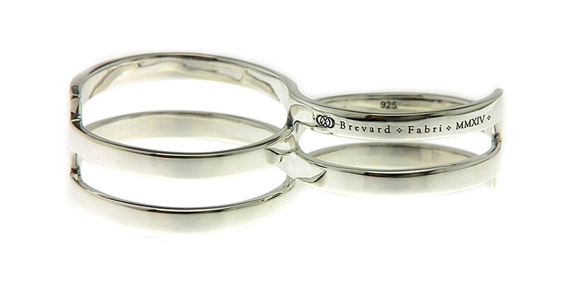 Fabri Infinity Double Loop Adjustable Silver Ring - John Brevard