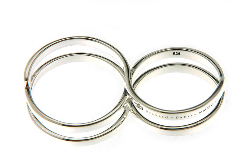 Fabri Infinity Double Loop Adjustable Silver Ring - John Brevard