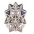 Stellated Star Sapphire Silver Ring